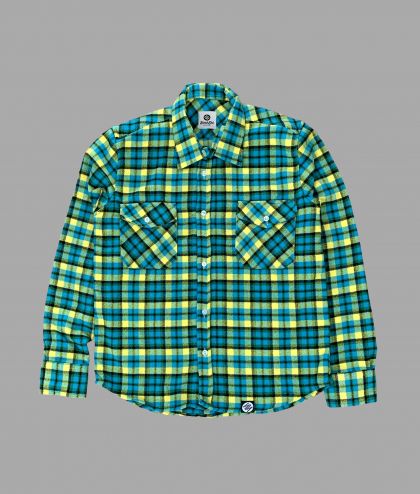 Turquoise Checked Shacket
